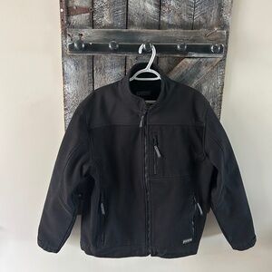 Men's Dakota Full Zipper Canvas Type Material Jacket w/Lots of Pockets Black